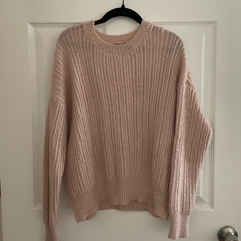 Cozy Light Pink Sweater
